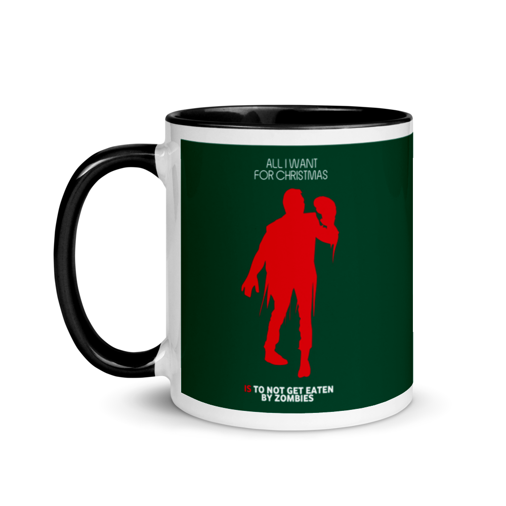 All I Want For Christmas Is To Not Get Eaten By Zombies Festive Mug