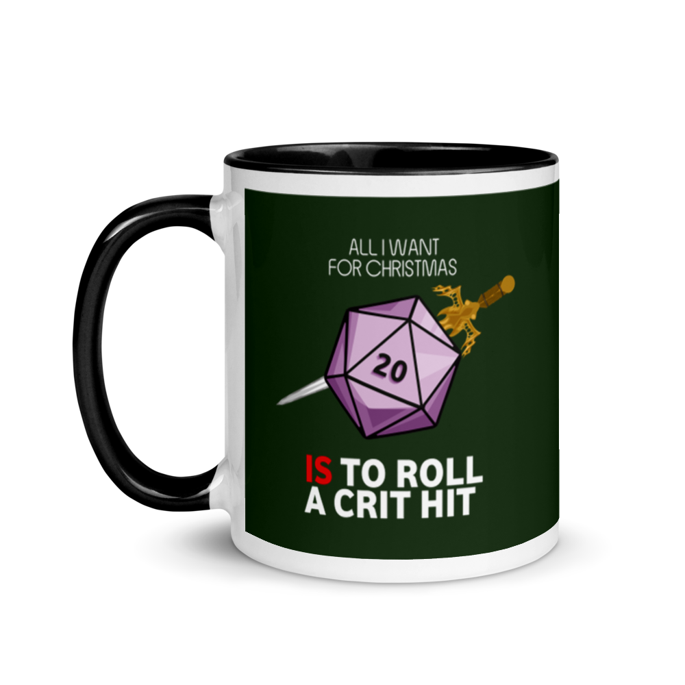 All I Want For Christmas Is To Roll A Crit Hit Festive Dungeon RPG Mug