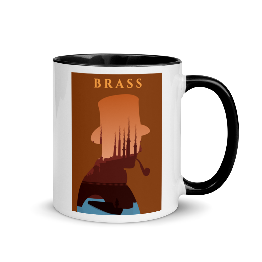 Brass Board Game Silhouette Mug