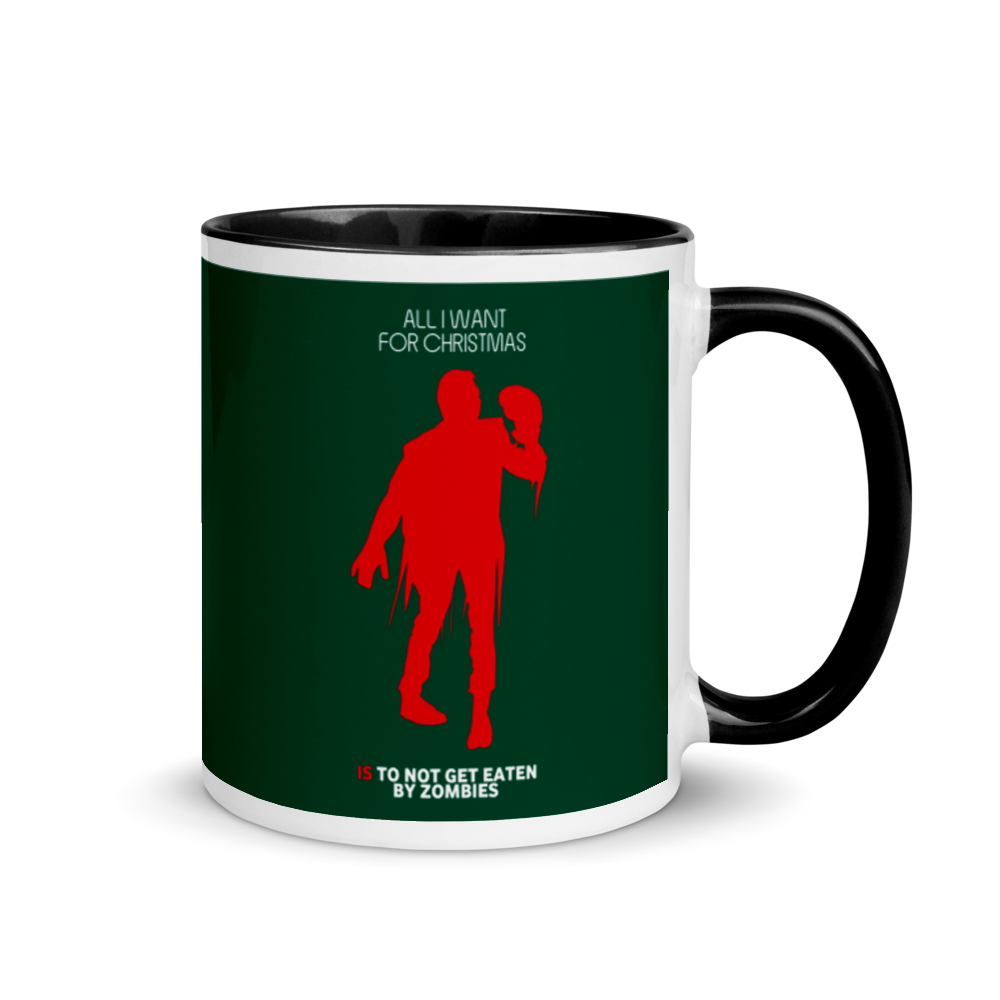 All I Want For Christmas Is To Not Get Eaten By Zombies Festive Mug