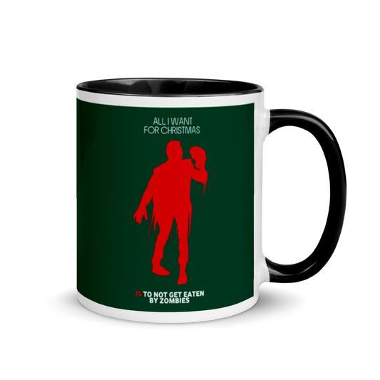 All I Want For Christmas Is To Not Get Eaten By Zombies Festive Mug