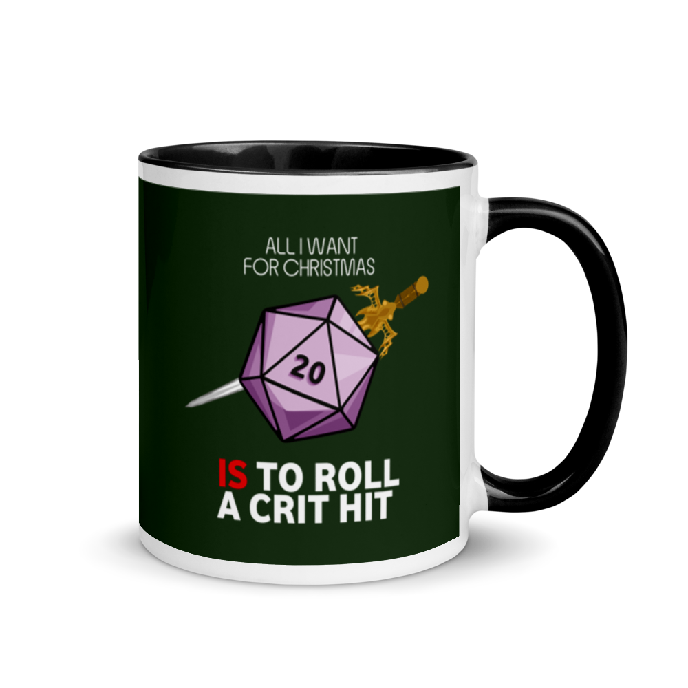 All I Want For Christmas Is To Roll A Crit Hit Festive Dungeon RPG Mug