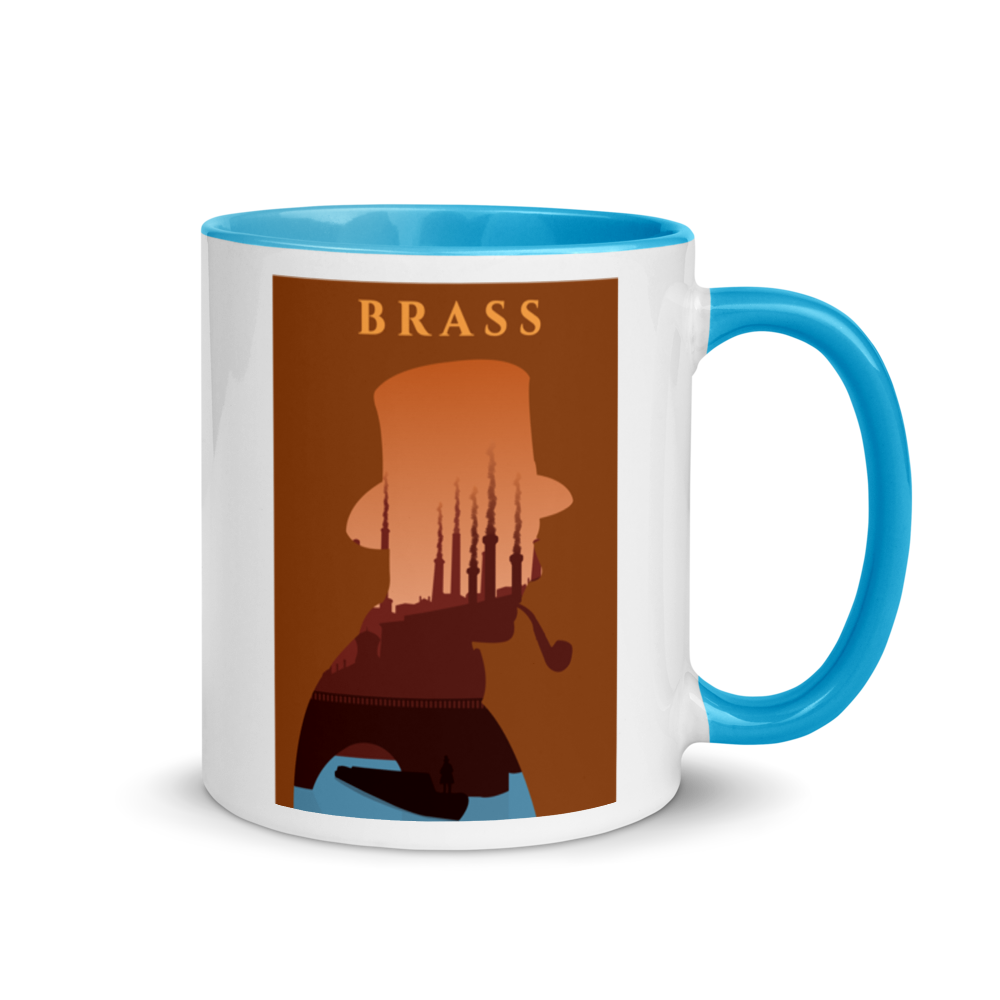 Brass Board Game Silhouette Mug