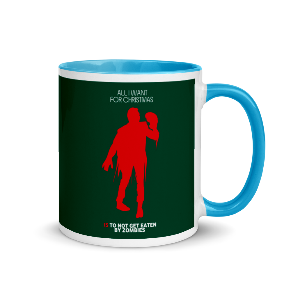 All I Want For Christmas Is To Not Get Eaten By Zombies Festive Mug
