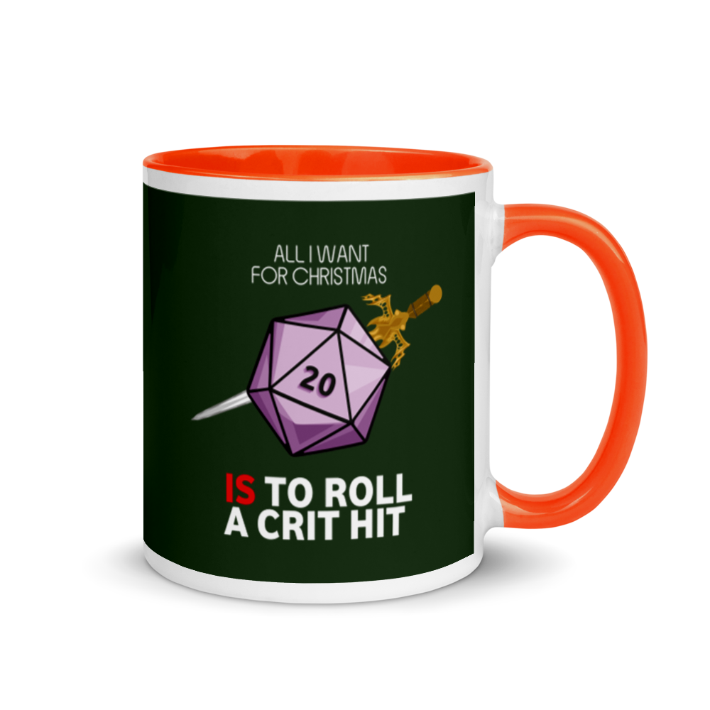 All I Want For Christmas Is To Roll A Crit Hit Festive Dungeon RPG Mug