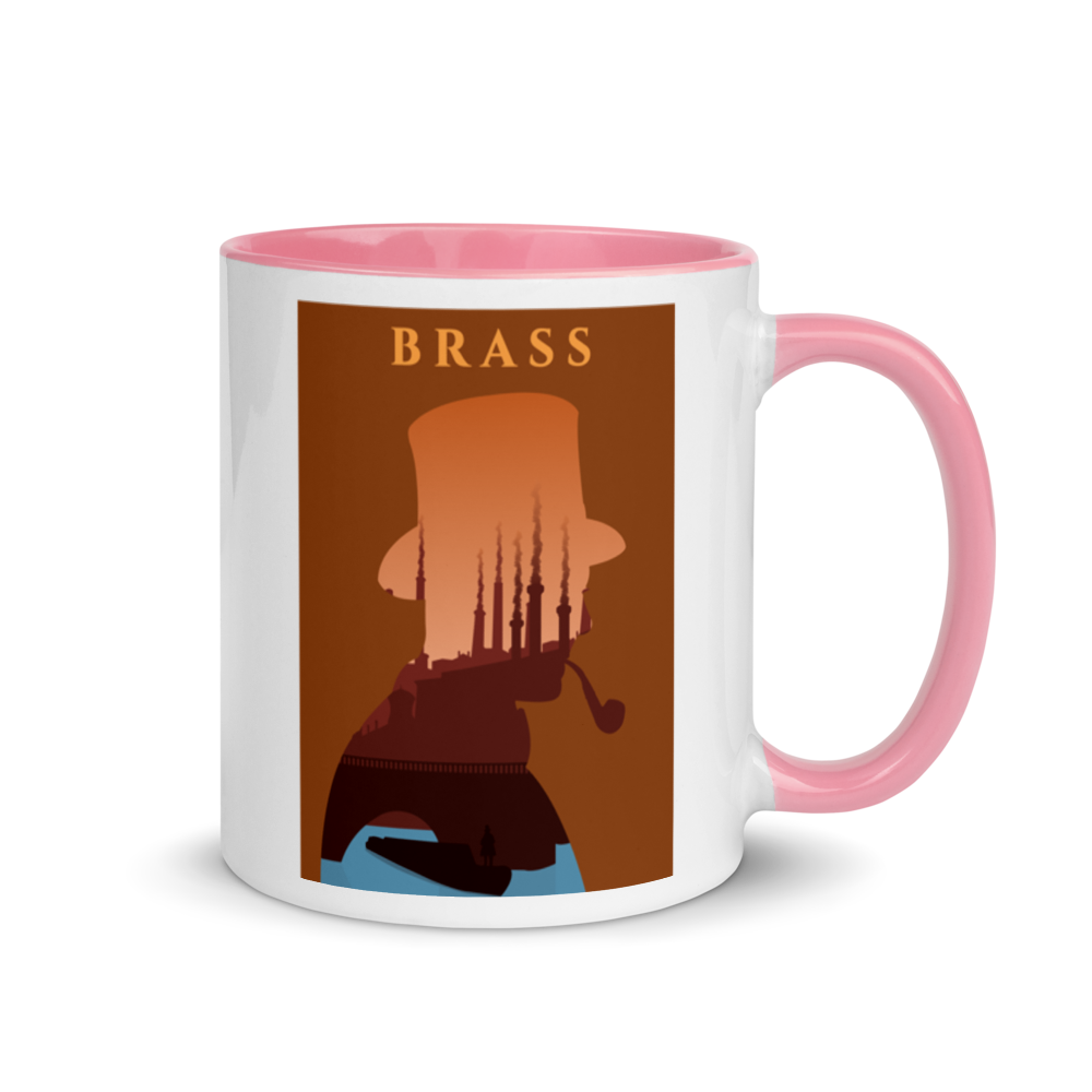 Brass Board Game Silhouette Mug