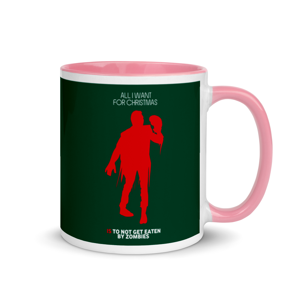 All I Want For Christmas Is To Not Get Eaten By Zombies Festive Mug