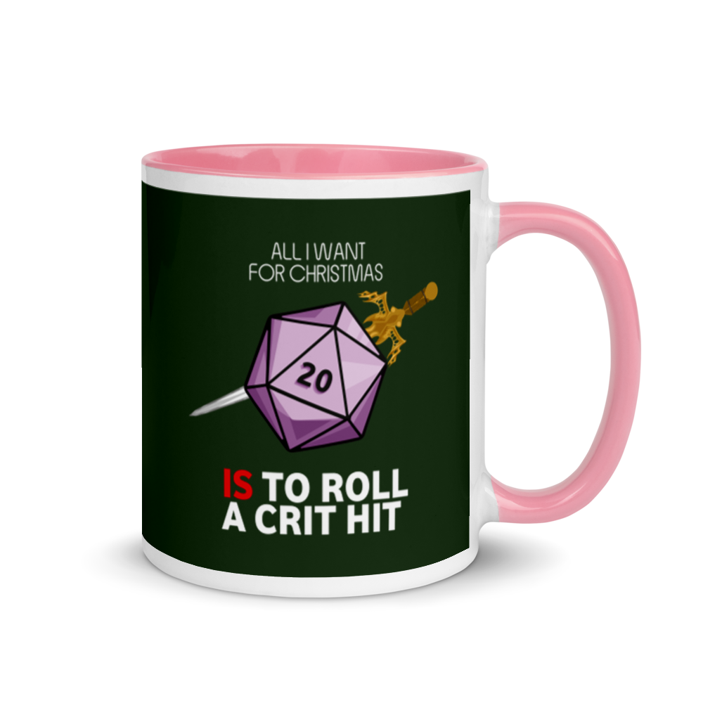 All I Want For Christmas Is To Roll A Crit Hit Festive Dungeon RPG Mug