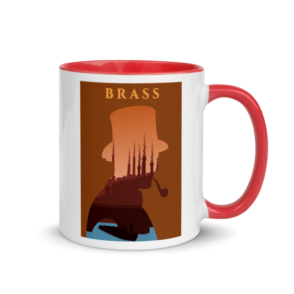 Brass Board Game Silhouette Mug