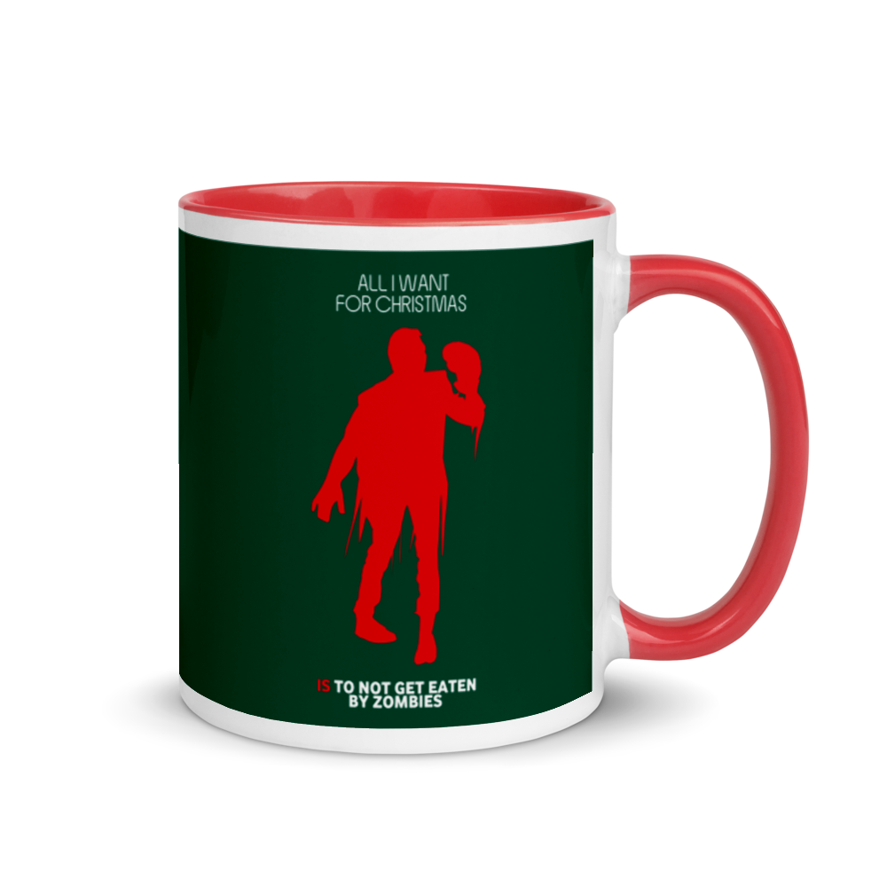 All I Want For Christmas Is To Not Get Eaten By Zombies Festive Mug