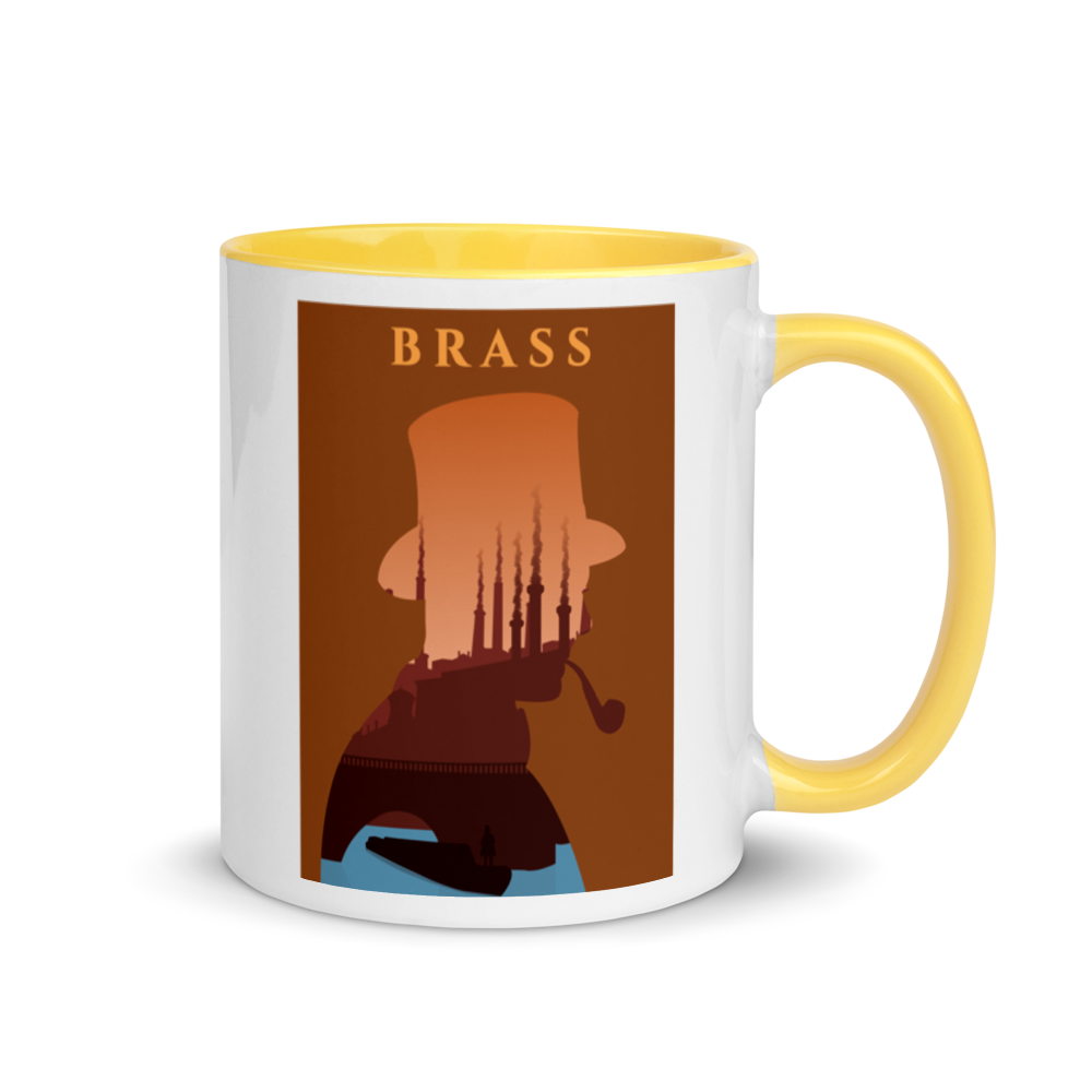 Brass Board Game Silhouette Mug