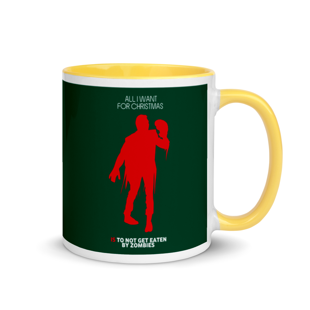 All I Want For Christmas Is To Not Get Eaten By Zombies Festive Mug