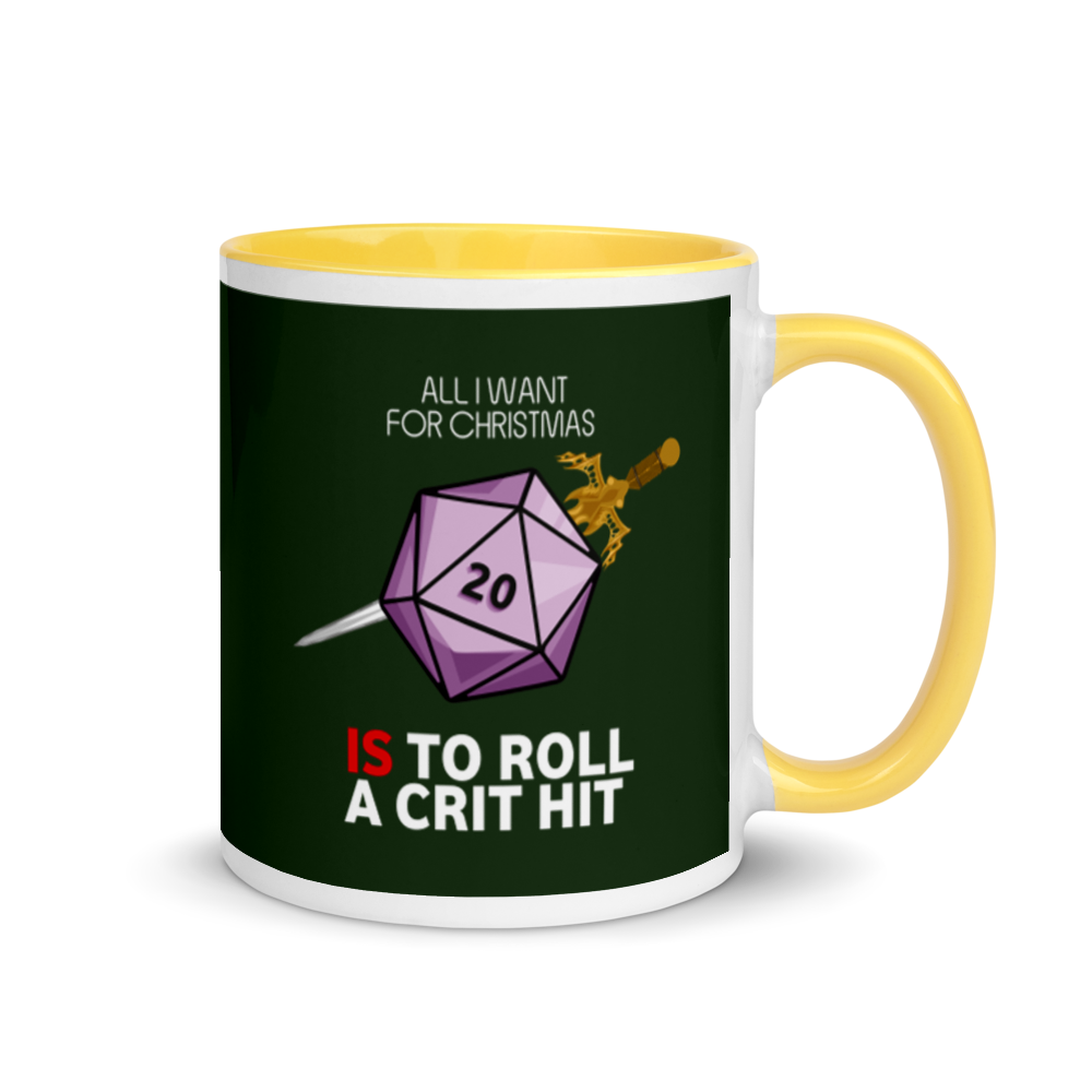 All I Want For Christmas Is To Roll A Crit Hit Festive Dungeon RPG Mug