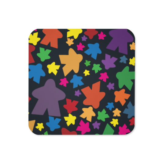 Colourful Meeple Tabletop Gaming Inspired Coaster
