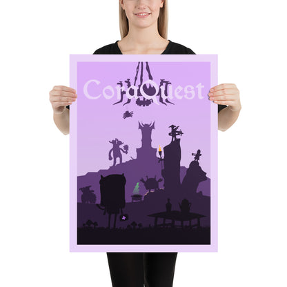 CoraQuest Minimalist Board Game Art Poster