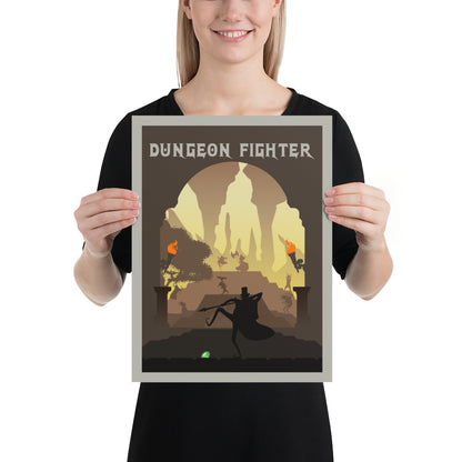 Dungeon Fighter Minimalist Board Game Art Poster