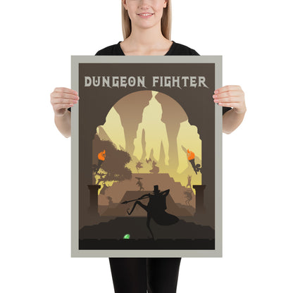 Dungeon Fighter Minimalist Board Game Art Poster