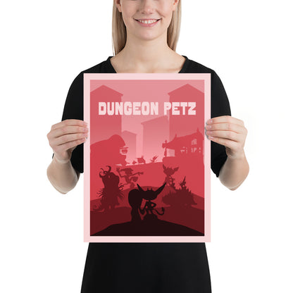 Dungeon Petz Minimalist Board Game Art Poster