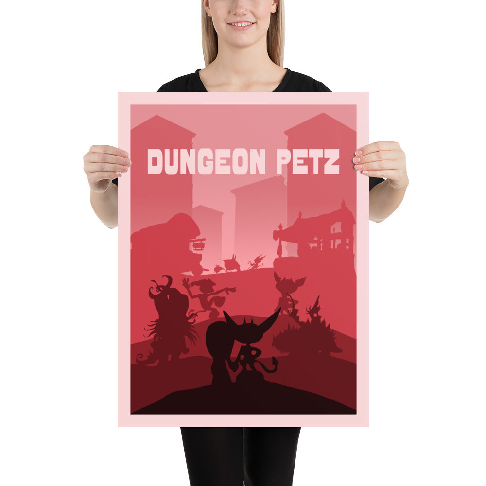Dungeon Petz Minimalist Board Game Art Poster
