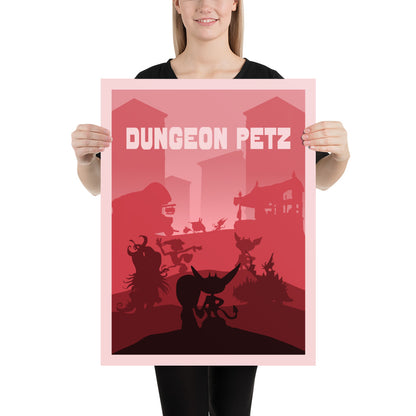 Dungeon Petz Minimalist Board Game Art Poster