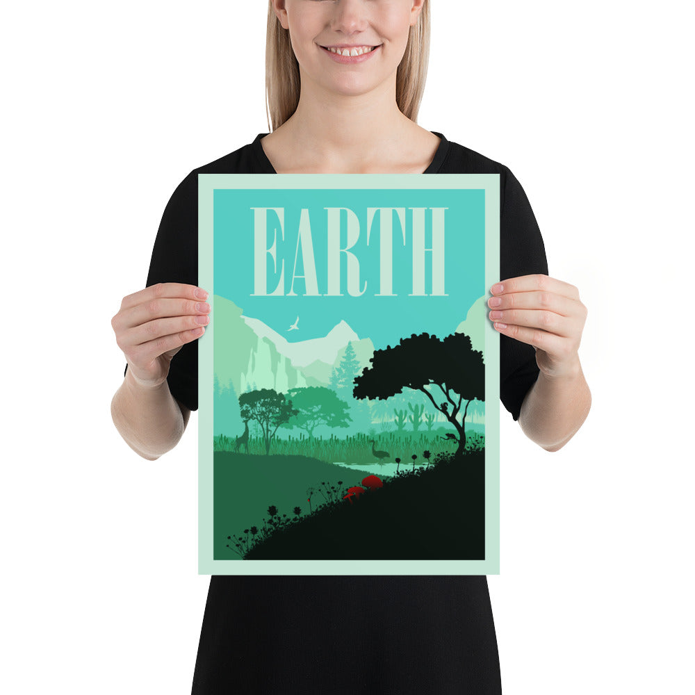 Earth Minimalist Board Game Art Poster