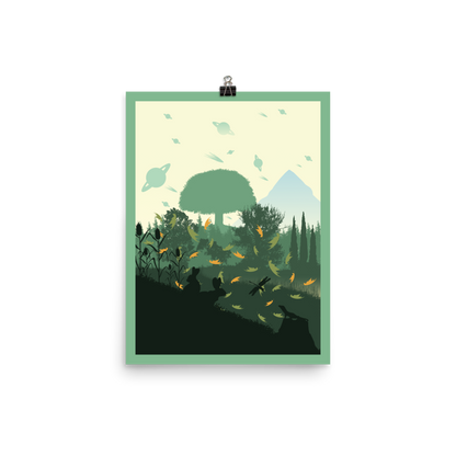 Evergreen Minimalist Board Game Art Poster