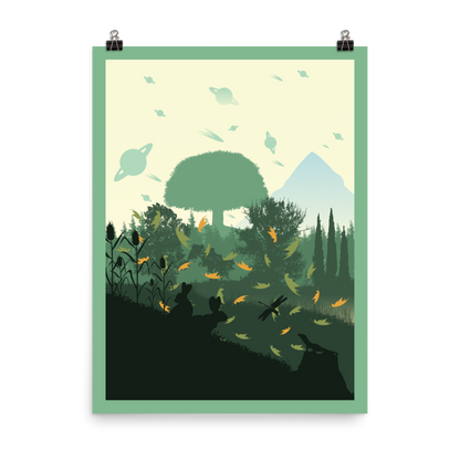 Evergreen Minimalist Board Game Art Poster