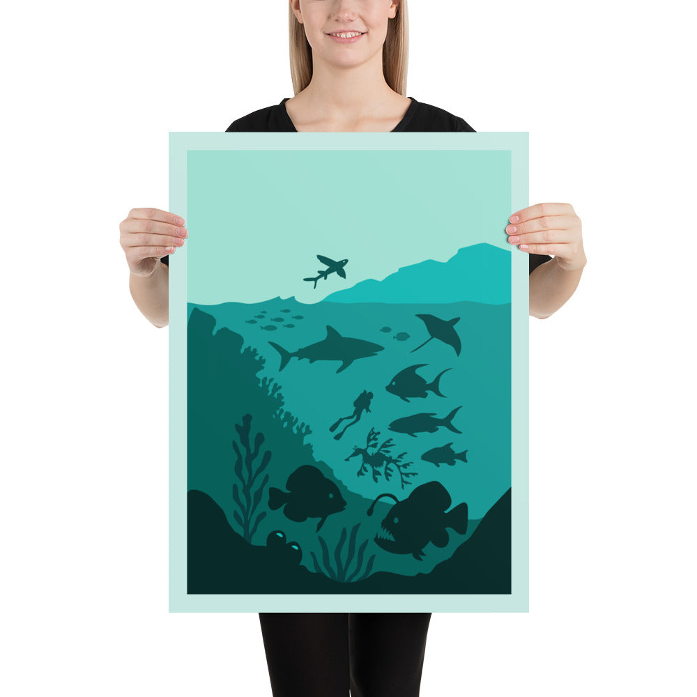 Finspan Minimalist Board Game Art Poster