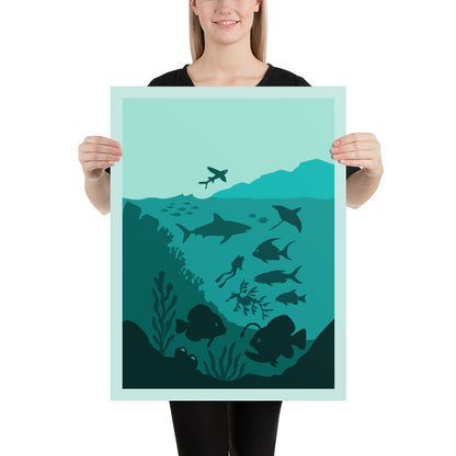 Finspan Minimalist Board Game Art Poster