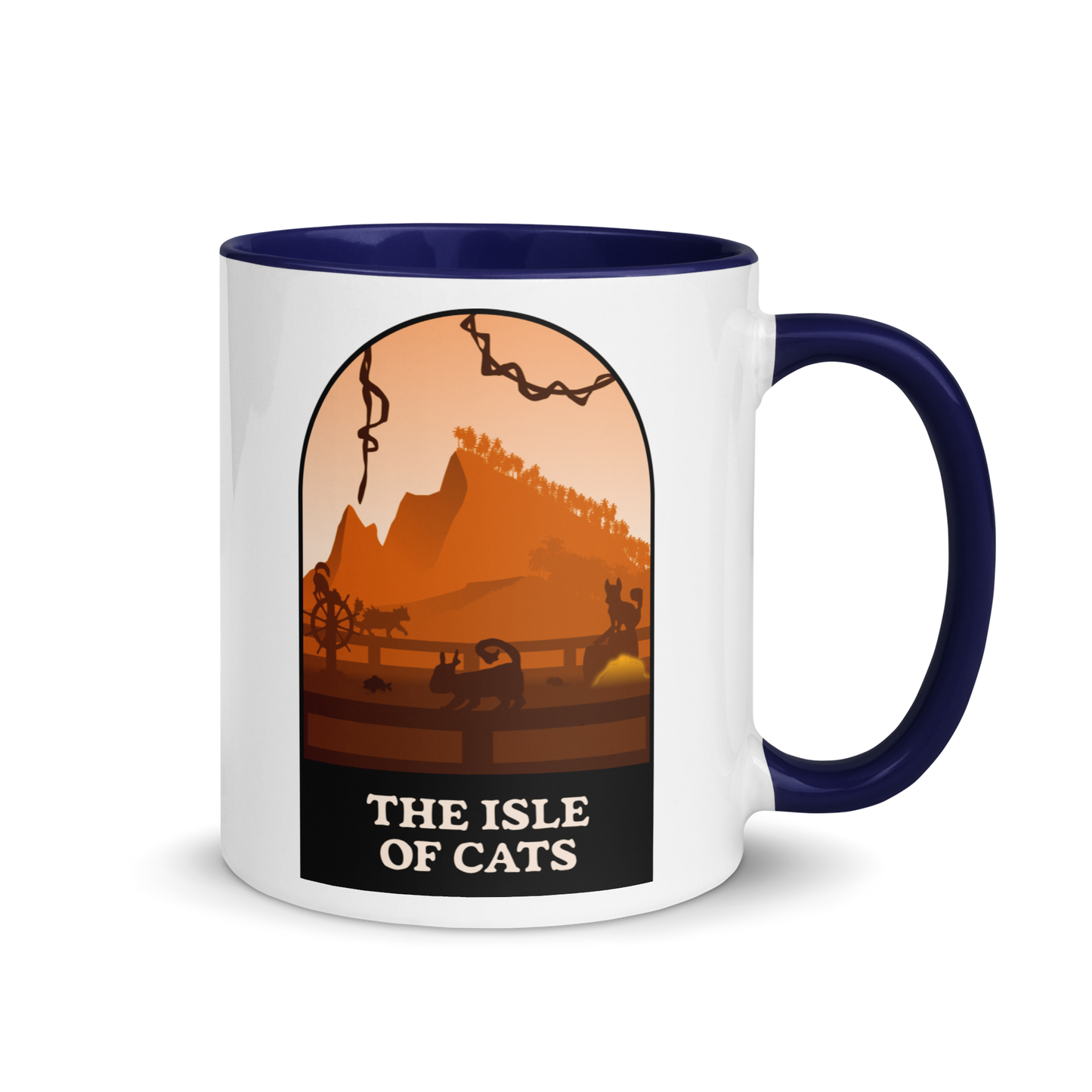 Isle of Cats (Orange) Minimalist Board Game Mug