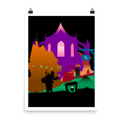 Kutna Hora Minimalist Board Game Art Poster