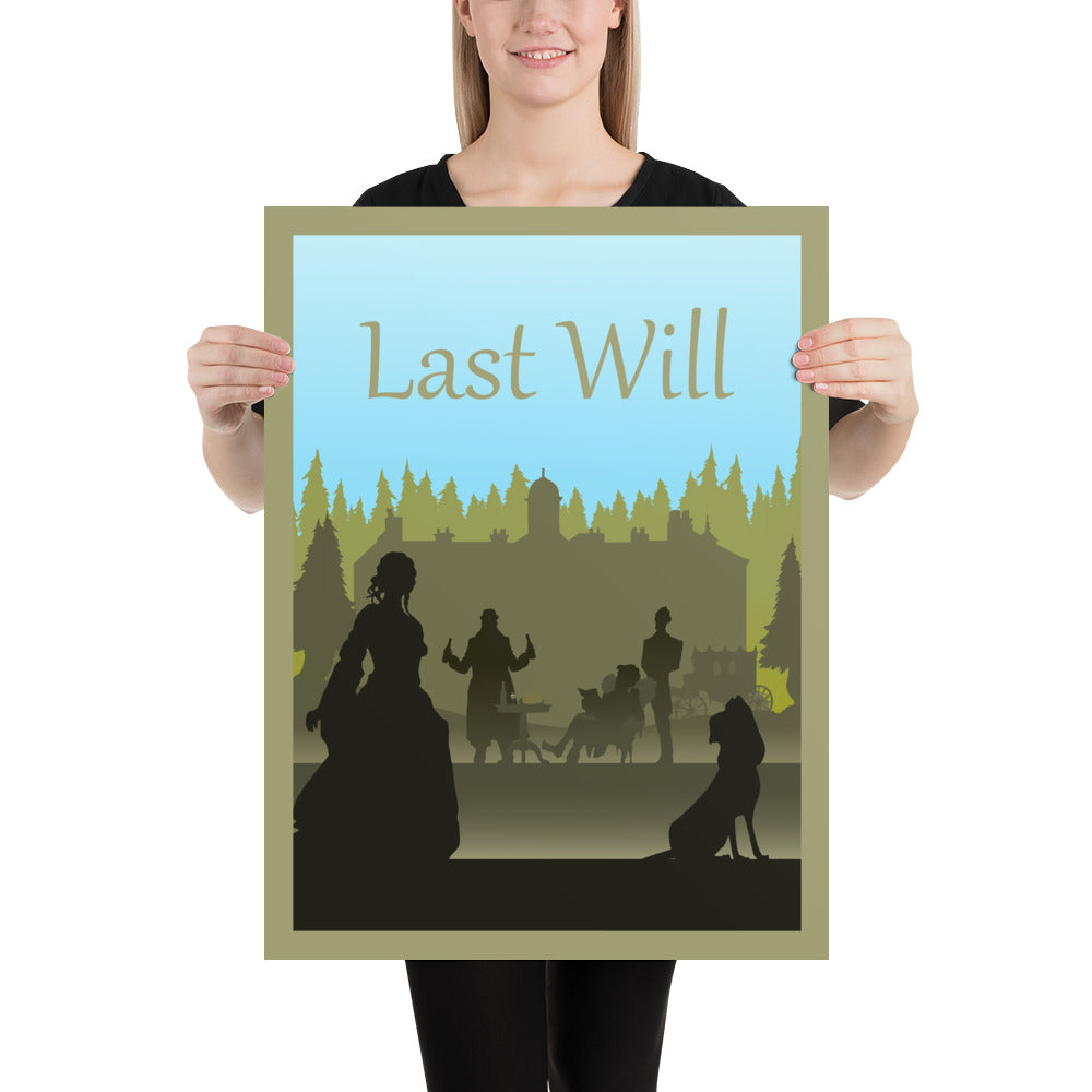 Last Will Minimalist Board Game Art Poster
