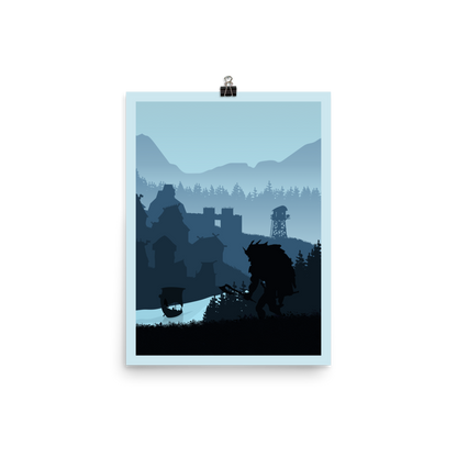 Raiders of the North Sea Minimalist Board Game Art Poster