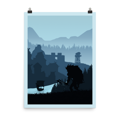 Raiders of the North Sea Minimalist Board Game Art Poster