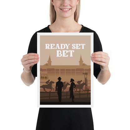 Ready Set Bet Minimalist Board Game Art Poster