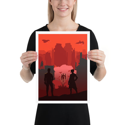 Red Rising Minimalist Board Game Art Poster