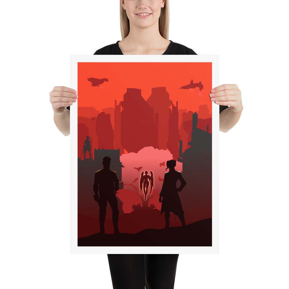 Red Rising Minimalist Board Game Art Poster