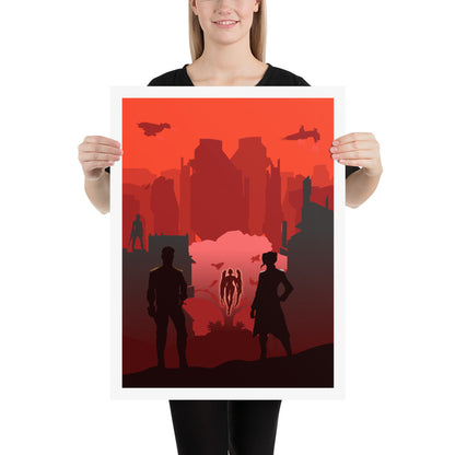 Red Rising Minimalist Board Game Art Poster