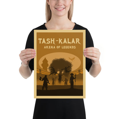 Tash-Kalar Arena of Legends Minimalist Board Game Art Poster