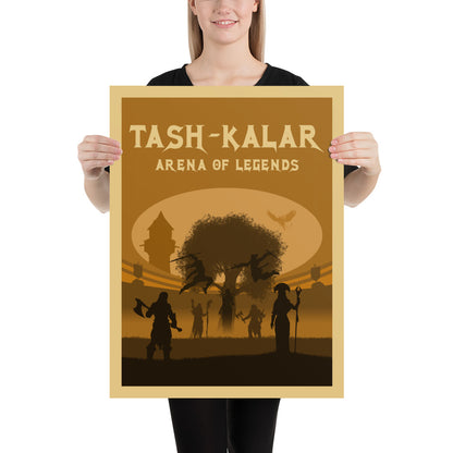 Tash-Kalar Arena of Legends Minimalist Board Game Art Poster