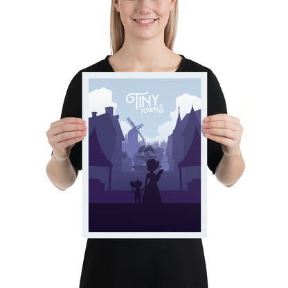 Tiny Towns Minimalist Board Game Art Poster