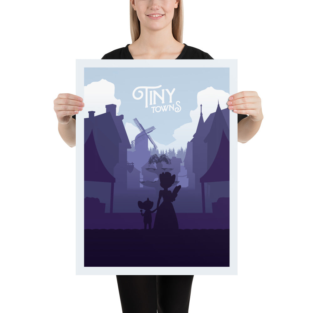 Tiny Towns Minimalist Board Game Art Poster