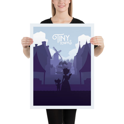 Tiny Towns Minimalist Board Game Art Poster