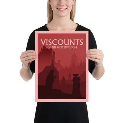 Viscounts of the West Kingdom Minimalist Board Game Art Poster
