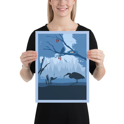 Wingspan Minimalist Board Game Art Poster