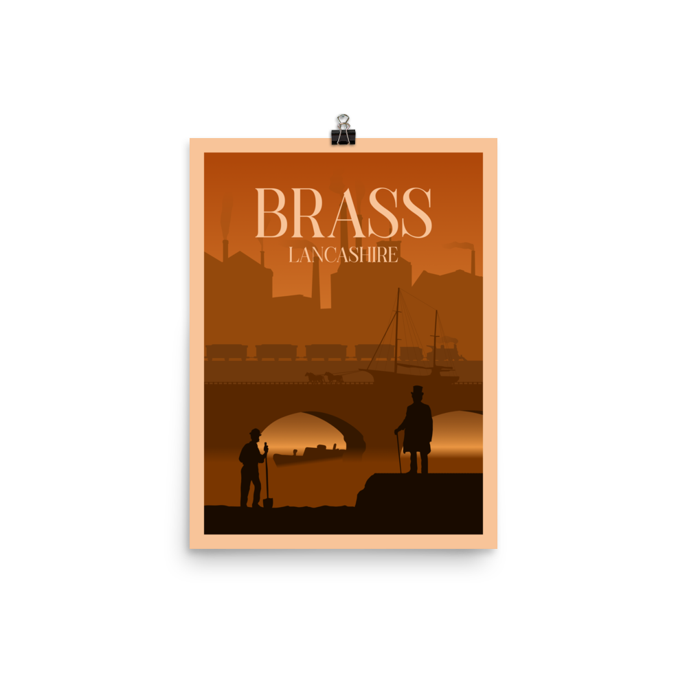 Brass Lancashire Minimalist Board Game Art Poster