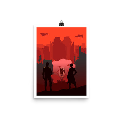 Red Rising Minimalist Board Game Art Poster