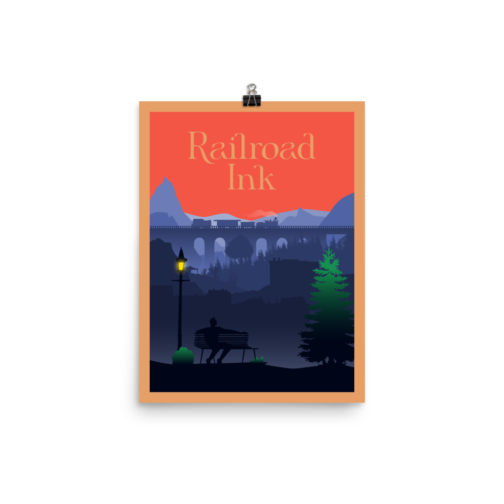Railroad Ink Minimalist Board Game Art Poster