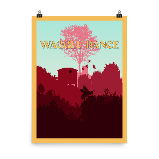 Waggle Dance Minimalist Board Game Art Poster