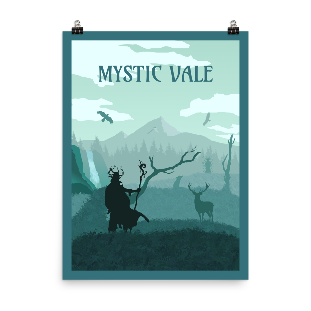 Mystic Vale Minimalist Board Game Art Poster